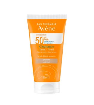Avène - Crème solaire matifiante teintée SPF50 + Cleanance - Peaux à tendance acnéique