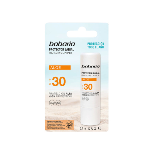 Babaria - Baume Protecteur Lèvres SPF30 - Aloès