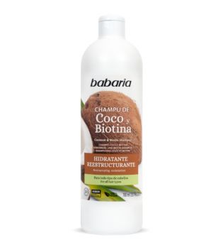 Babaria - Shampooing hydratant restructurant à la noix de coco et à la biotine