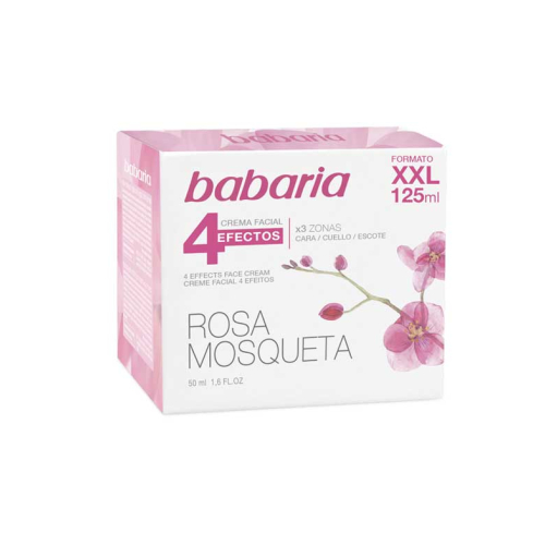 Babaria - Crème visage 4 effets XXL - Rose Musquée