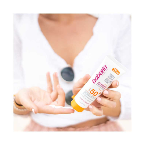 Babaria - Crème visage protection solaire anti-imperfections SPF50 + 75ml - Rose Musquée