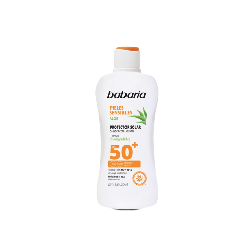 Babaria - Lait protection solaire SPF50 200ml - Peaux sensibles