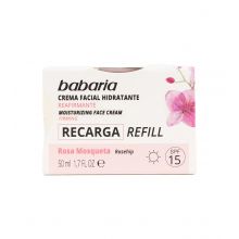 Babaria - Recharge crème visage hydratante et raffermissante SPF15 - Rose musquée