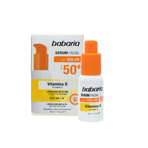 Babaria - Sérum visage éclaircissant avec SPF 50+ - Vitamine D