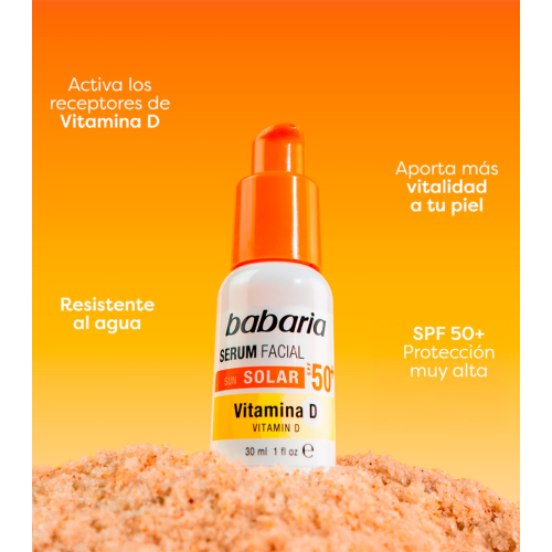 Babaria - Sérum visage éclaircissant avec SPF 50+ - Vitamine D
