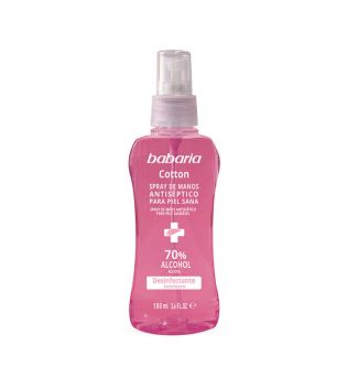 Babaria - Spray hydroalcoolique pour les mains - Coton et Rose Musquée