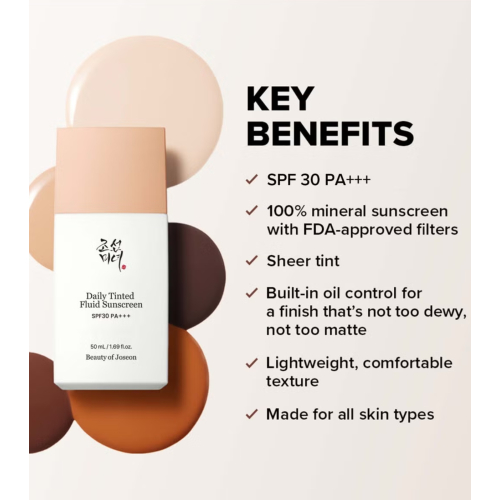 Beauty of Joseon - Crème solaire teintée Daily Tinted Fluid SPF30 PA+++ - LP110