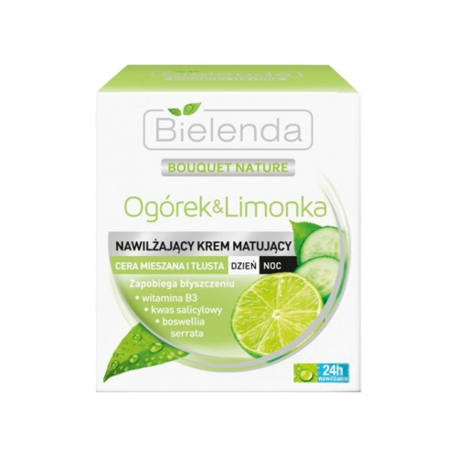 Bielenda - Crème hydratante et matifiant - Concombre et citron vert