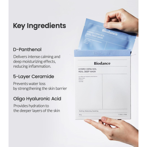 Biodance - Pack de 4 masques visage - Hydro Cera-Nol