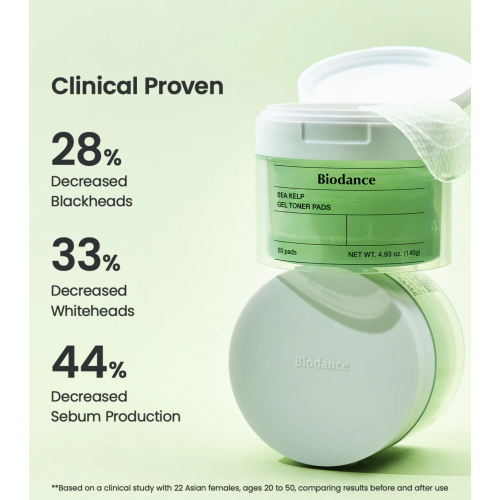 Biodance - Tampons toniques apaisants Sea Kelp - 60 pièces