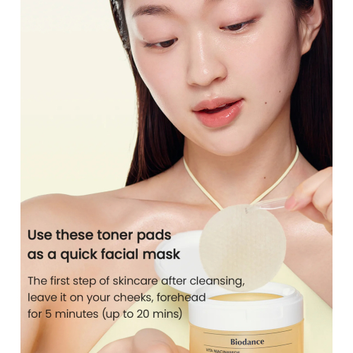 Biodance - Lotion tonique éclaircissante en tampon Vita Niacinamide - 60 pièces