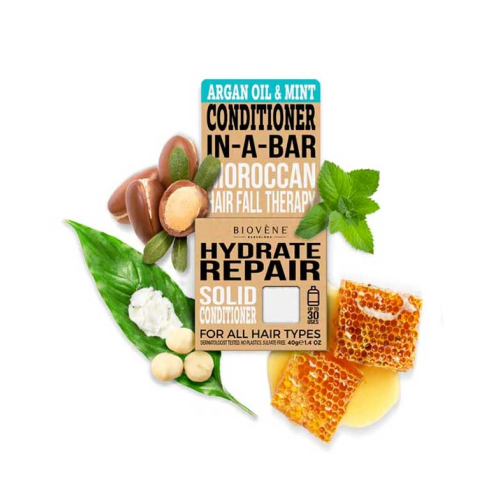 Biovène - Revitalisant solide hydrate et répare - Argan Oil & Mint