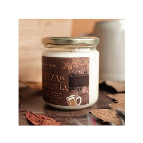 Book and Glow - *Mundos Extraordinarios* - Bougie de soja végétalienne - Bièraubeurre