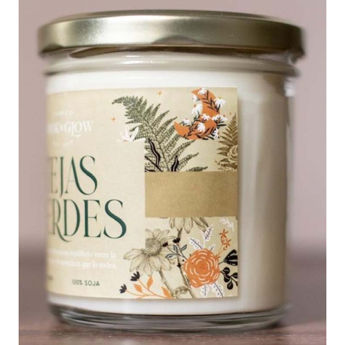 Book and Glow - *Mundos Extraordinarios* - Bougie de soja - Tejas verdes