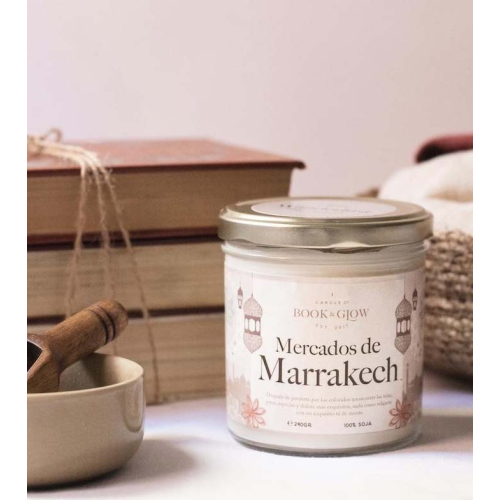 Book and Glow - *Wanderlust* - Bougie Soja - Mercados de Marrakech