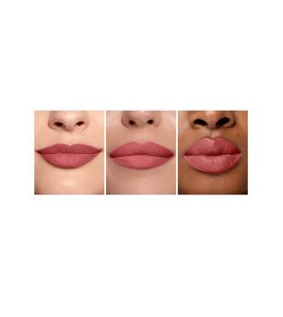 Bourjois - Rouge à lèvres et crayon à lèvres 2 en 1 Velvet The Pencil - 04: Less Is Brown