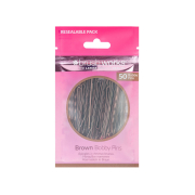 Brushworks - Ensemble de 50 épingles à cheveux Bobby Pins - Marron