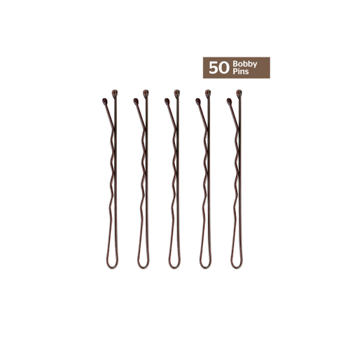 Brushworks Ensemble de 50 epingles a cheveux Bobby Pins Marron