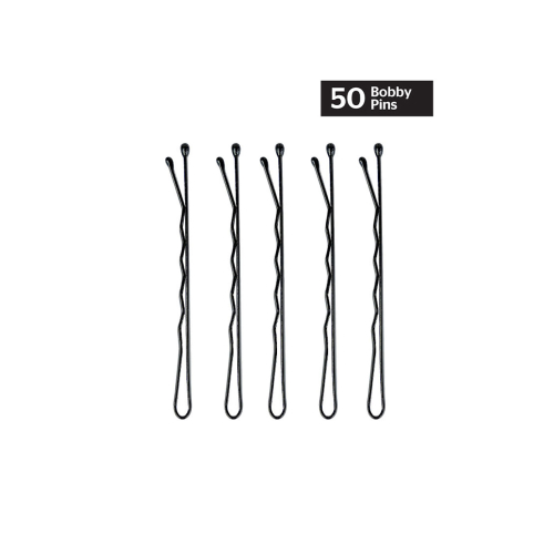 Brushworks - Ensemble de 50 épingles à cheveux Bobby Pins - Noir