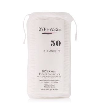 Byphasse - Disques de coton carrés - 50 unités
