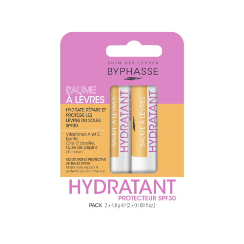 Byphasse - Duo de baumes à lèvres hydratants avec SPF30