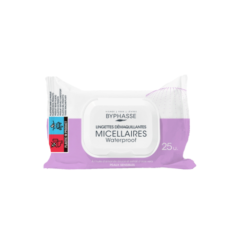 Byphasse - Lingettes démaquillantes 25 unités - Waterproof