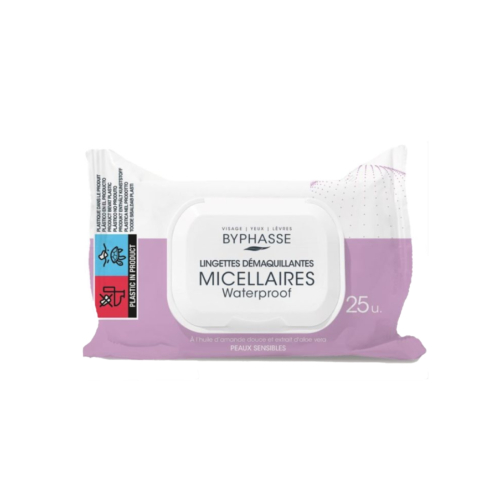 Byphasse - Lingettes démaquillantes 25 unités - Waterproof
