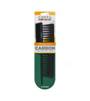 Cantu - Lot de 2 peignes Carbon Melt Resistant