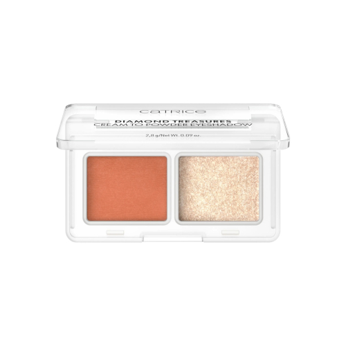 Catrice - Palette de fards à paupières crème en poudre Diamond Treasures - 050: Peach Gleam