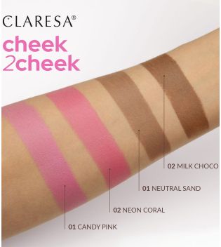 Claresa - Stick contour Cheek 2Cheek - 01: Neutral Sand