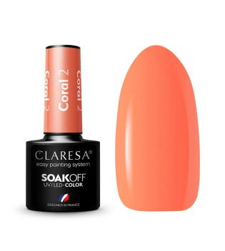 Claresa - Vernis à ongles semi-permanent Soak off - 02: Coral