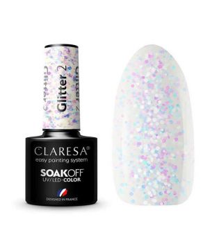 Claresa - Vernis à ongles semi-permanent Soak off - 02: Glitter