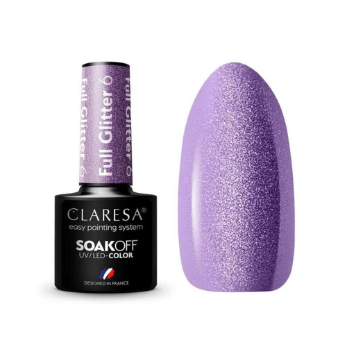 Claresa - Vernis à ongles semi-permanent Soak off - 06: Full Glitter
