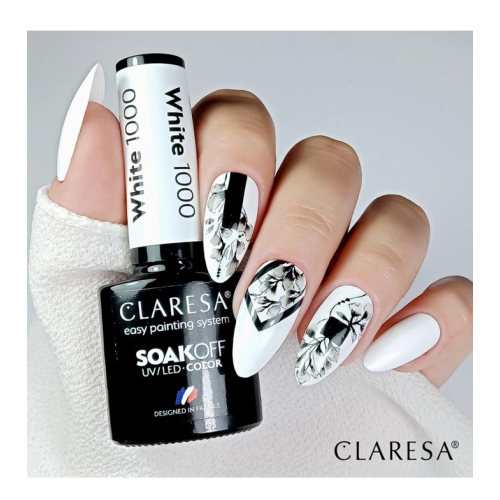 Claresa - Vernis à ongles semi-permanent Soak off - 1000: White