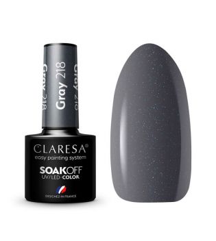 Claresa - Vernis à ongles semi-permanent Soak off - 218: Gray