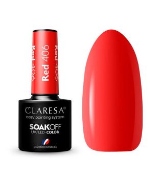 Claresa - Vernis à ongles semi-permanent Soak off - 406: Red