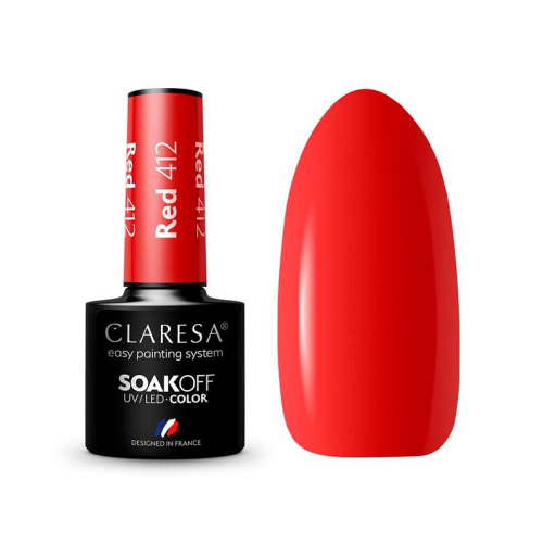 Claresa - Vernis à ongles semi-permanent Soak off - 412: Red