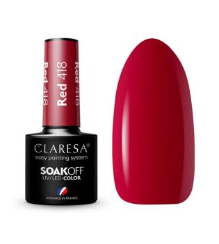 Claresa - Vernis à ongles semi-permanent Soak off - 418: Red