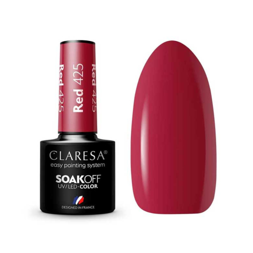 Claresa - Vernis à ongles semi-permanent Soak off - 425: Red