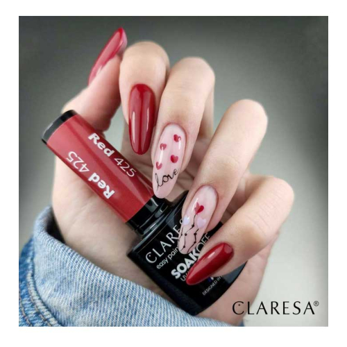Claresa - Vernis à ongles semi-permanent Soak off - 425: Red