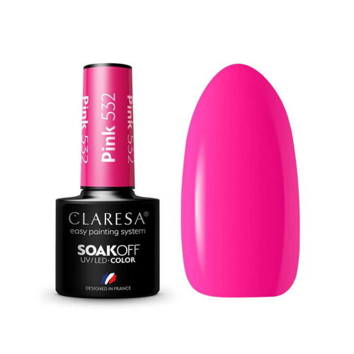 Claresa - Vernis à ongles semi-permanent Soak off - 532: Pink