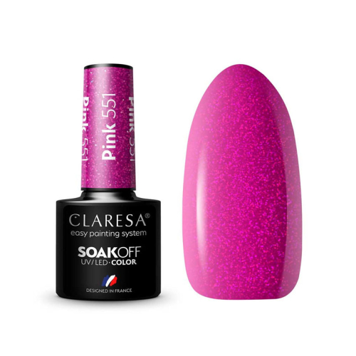 Claresa - Vernis à ongles semi-permanent Soak off - 551: Pink