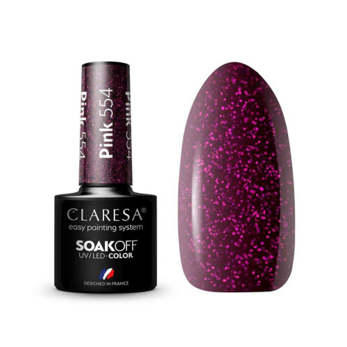 Claresa - Vernis à ongles semi-permanent Soak off - 554: Pink