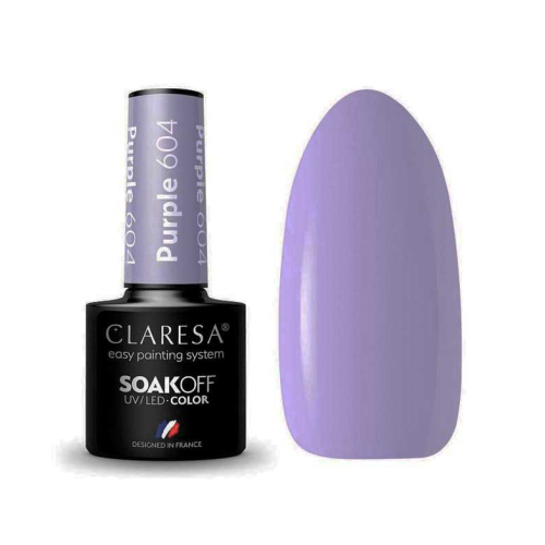 Claresa - Vernis à ongles semi-permanent Soak off - 604: Purple