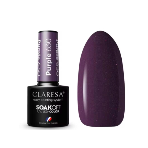 Claresa - Vernis à ongles semi-permanent Soak off - 630: Purple