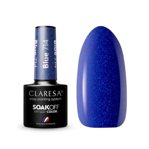 Claresa - Vernis à ongles semi-permanent Soak off - 714: Blue