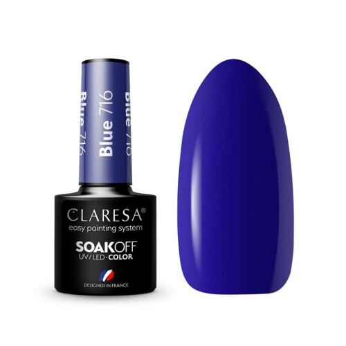 Claresa - Vernis à ongles semi-permanent Soak off - 716: Blue