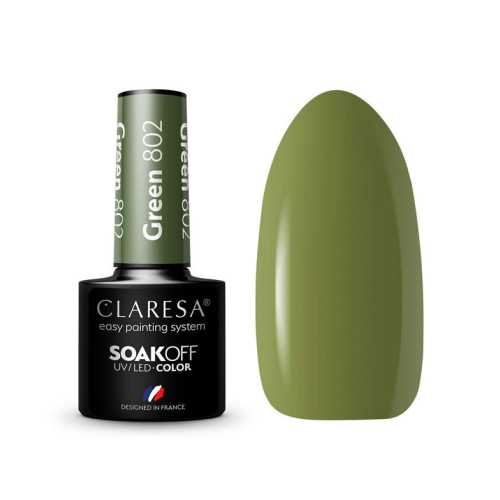 Claresa - Vernis à ongles semi-permanent Soak off - 802: Green