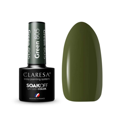 Claresa - Vernis à ongles semi-permanent Soak off - 805: Green