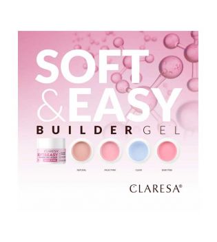 Claresa - Gel de construction Soft & Easy - Baby pink - 45 g